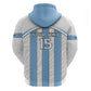 Custom Lefatshe la Botswana Football Zip Hoodie Come On Dipitse