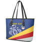 Custom Seychelles Beach Soccer 2025 Leather Tote Bag Go Champions Sesel