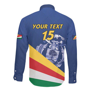 Custom Seychelles Beach Soccer 2025 Long Sleeve Button Shirt Go Champions Sesel