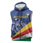 Custom Seychelles Beach Soccer 2025 Sleeveless Zip Hoodie Go Champions Sesel - African Pride