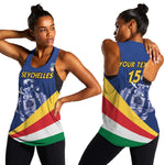 Custom Seychelles Beach Soccer 2025 Women Racerback Tank Go Champions Sesel