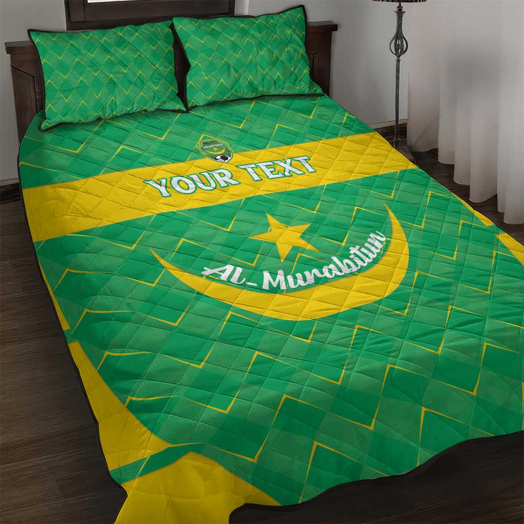 Custom Mauritania Beach Soccer 2025 Quilt Bed Set Allez Al-Murabitun