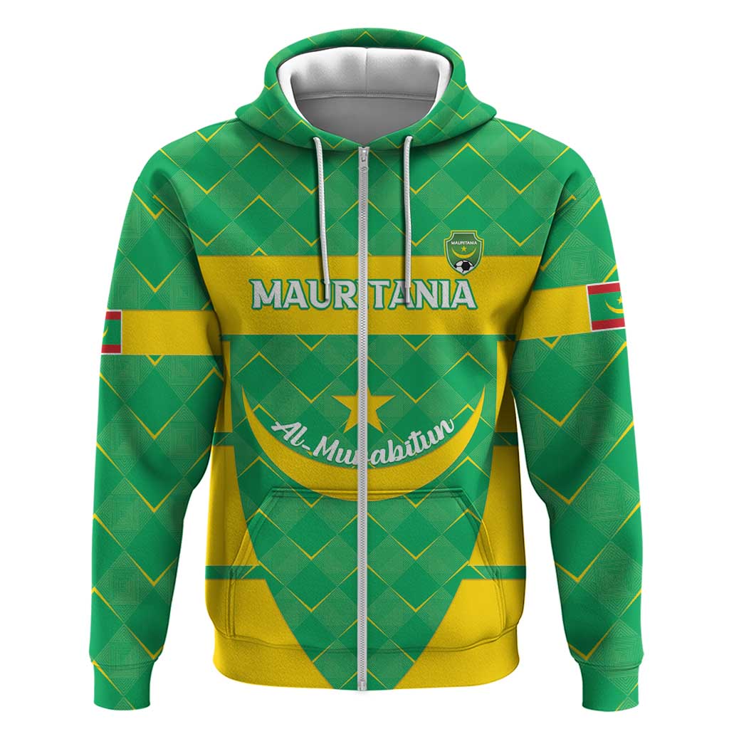 Custom Mauritania Beach Soccer 2025 Zip Hoodie Allez Al-Murabitun
