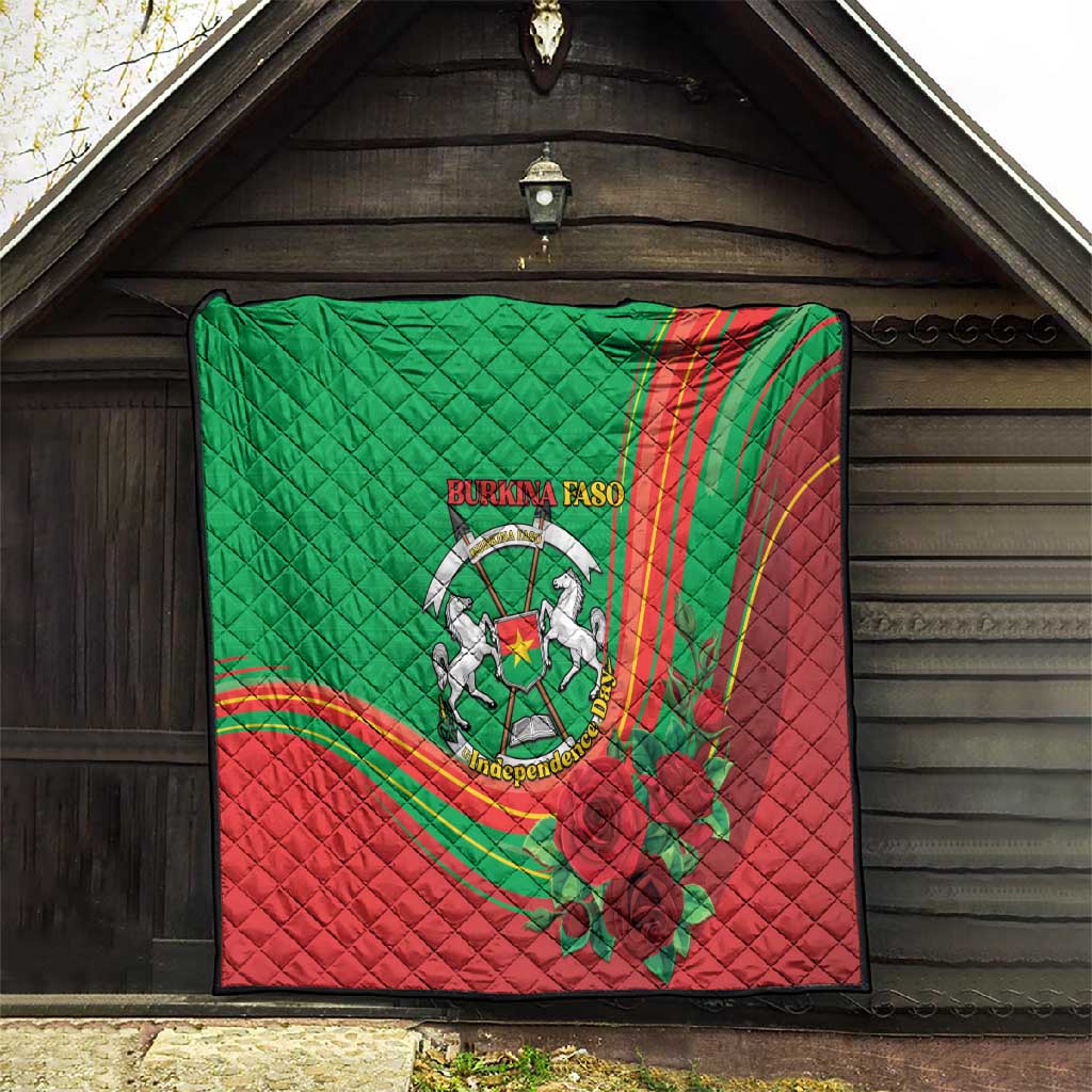 Burkina Faso Independence Day Quilt Coat Of Arms African Pattern
