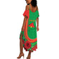 Personalised Burkina Faso Independence Day Summer Maxi Dress Coat Of Arms African Pattern