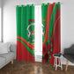 Burkina Faso Independence Day Window Curtain Coat Of Arms African Pattern