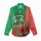 Personalised Burkina Faso Independence Day Women Casual Shirt Coat Of Arms African Pattern