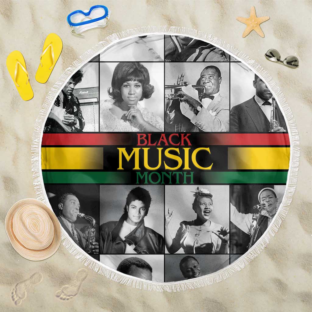 Black Music Month Legends Tribute Beach Blanket