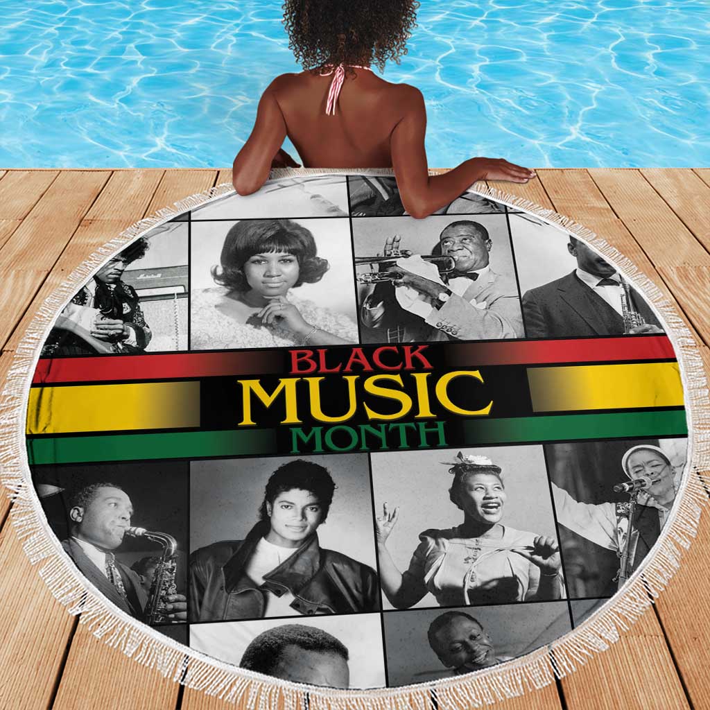 Black Music Month Legends Tribute Beach Blanket