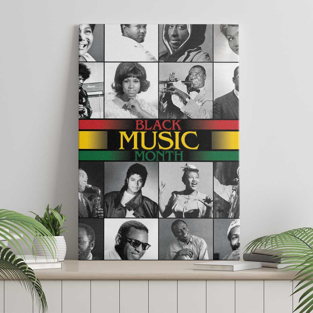 Black Music Month Legends Tribute Canvas Wall Art