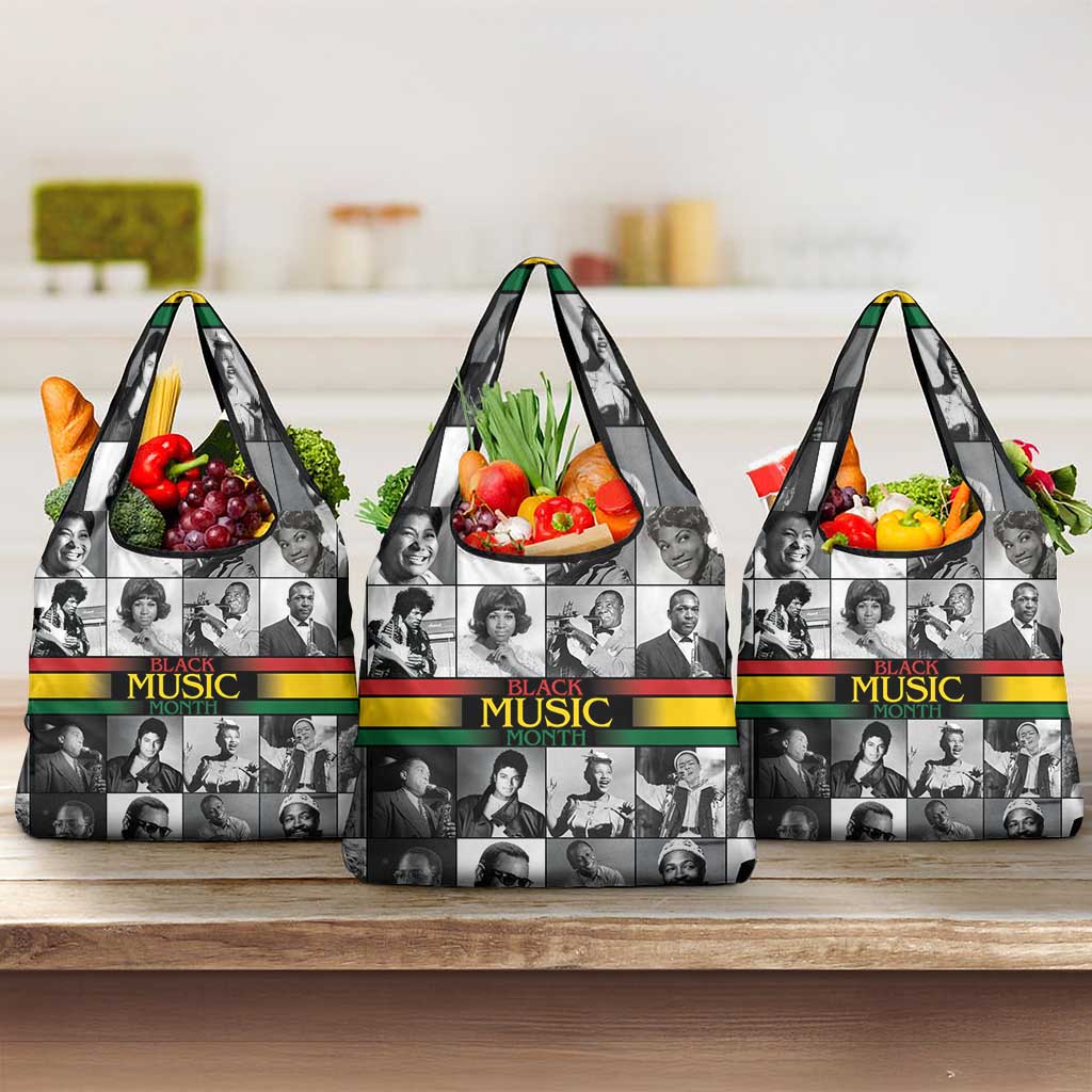 Black Music Month Legends Tribute Grocery Bag