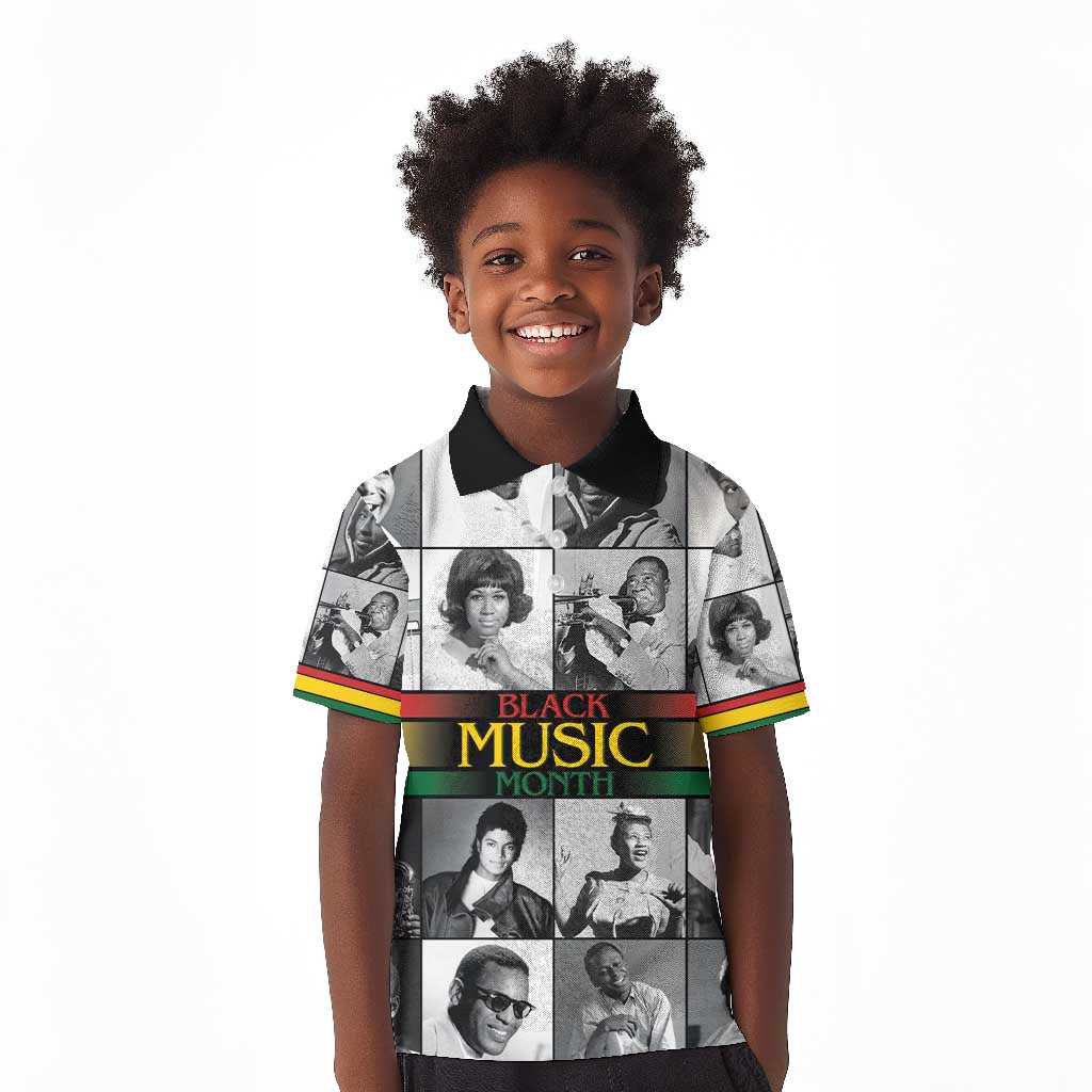 Black Music Month Legends Tribute Kid Polo Shirt