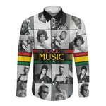 Black Music Month Legends Tribute Long Sleeve Button Shirt