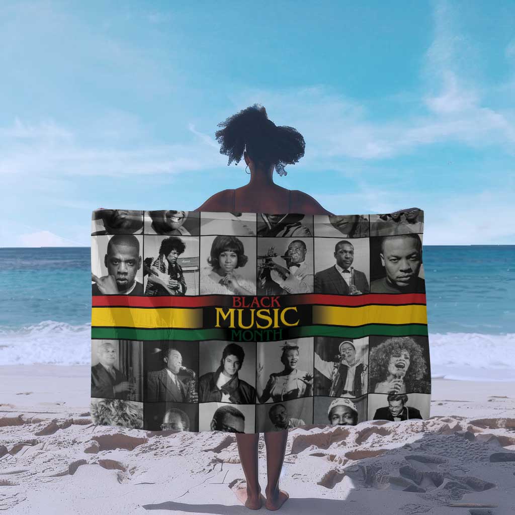 Black Music Month Legends Tribute Sarong