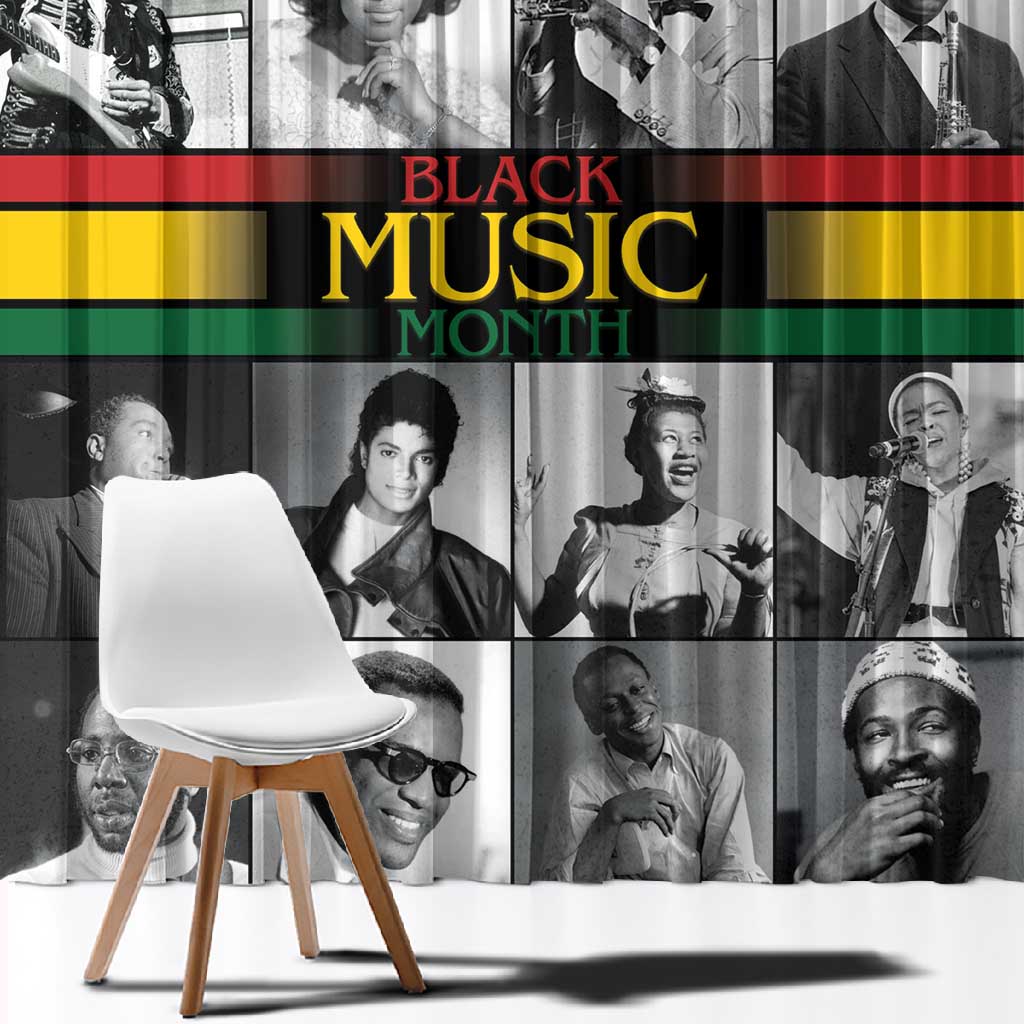 Black Music Month Legends Tribute Window Curtain