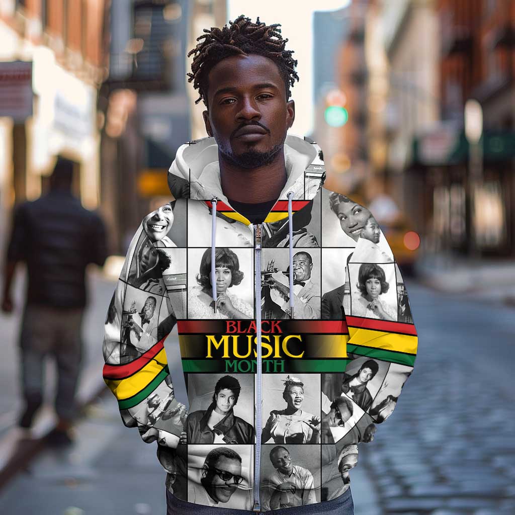 Black Music Month Legends Tribute Zip Hoodie