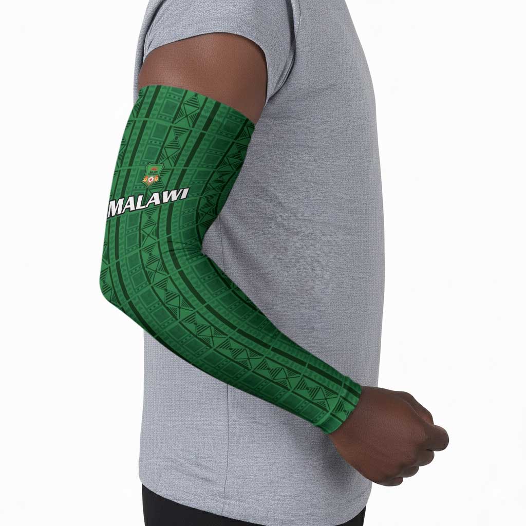 Custom Malawi Football Arm Sleeves Come On Flames - Green