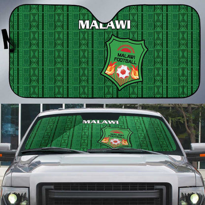Malawi Football Auto Sun Shade Come On Flames - Green