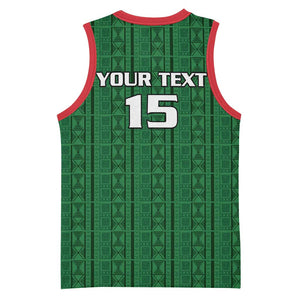 Custom Malawi Football Basketball Jersey Go Champions - Green LT15