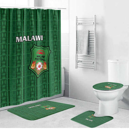 Malawi Football Bathroom Set Come On Flames - Green