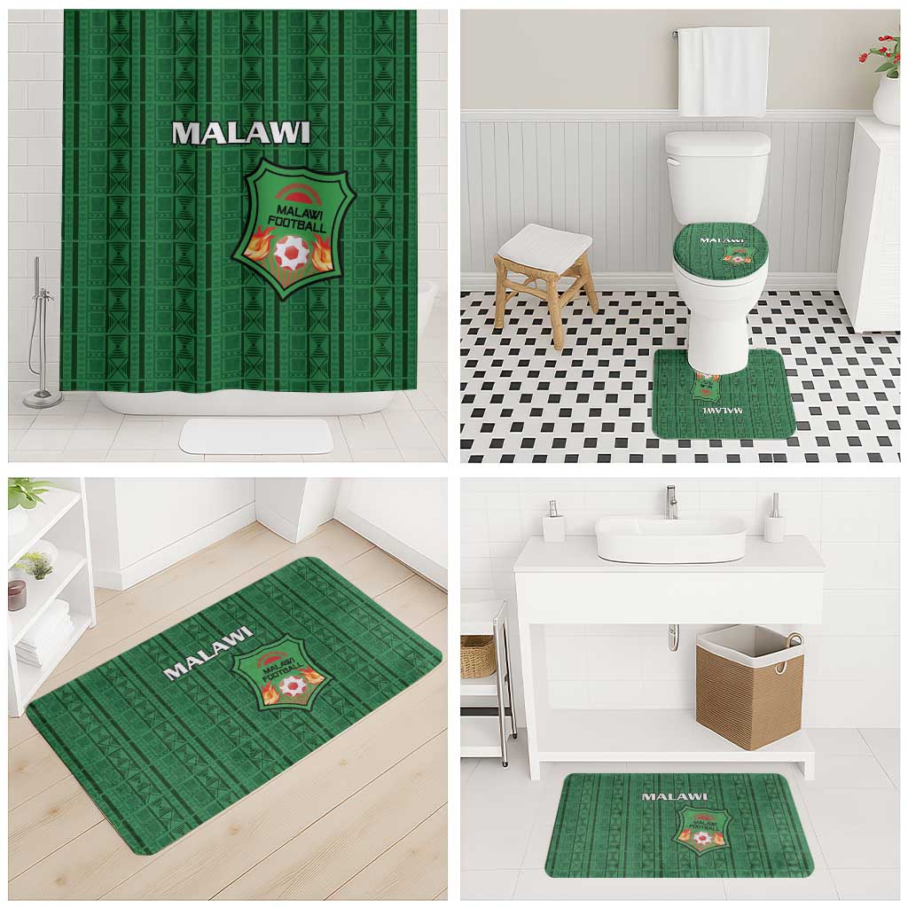 Malawi Football Bathroom Set Come On Flames - Green