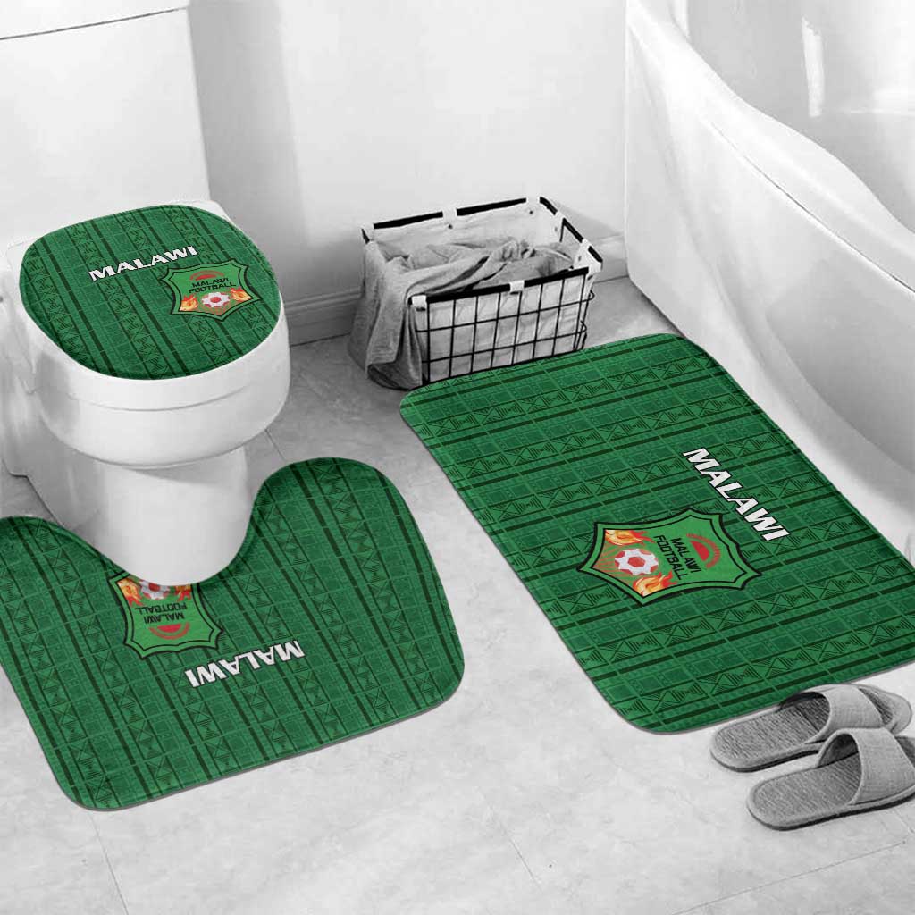Malawi Football Bathroom Set Come On Flames - Green