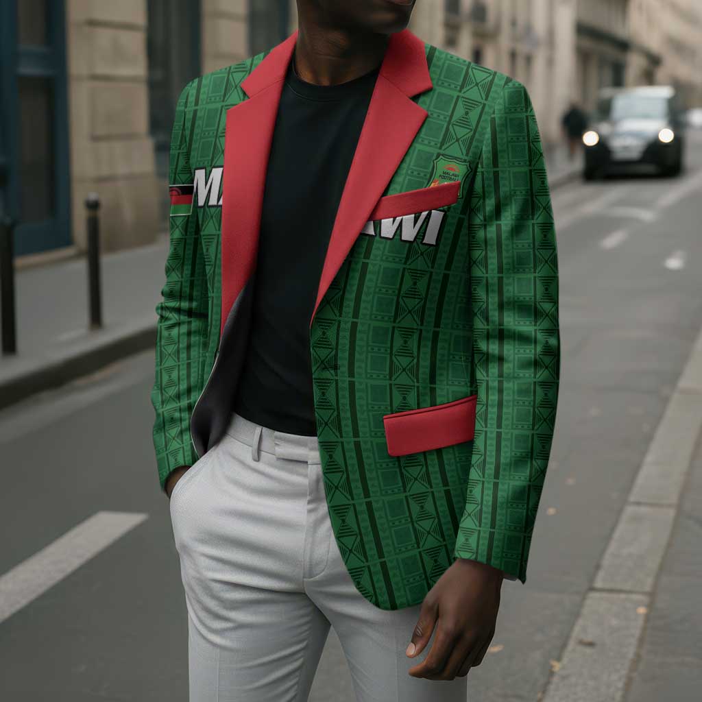 Custom Malawi Football Blazer Come On Flames - Green