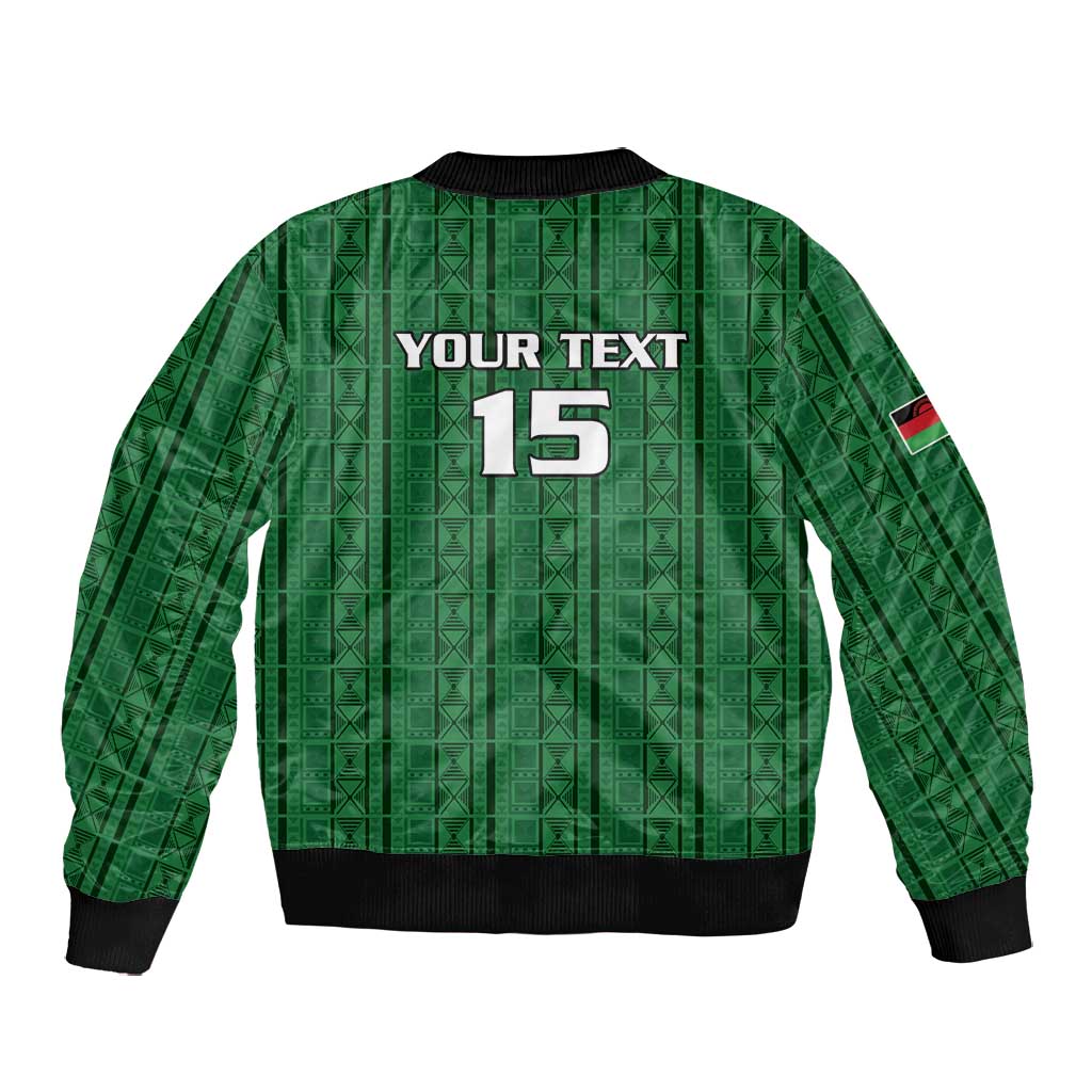 Custom Malawi Football Bomber Jacket Go Champions - Green - African Pride