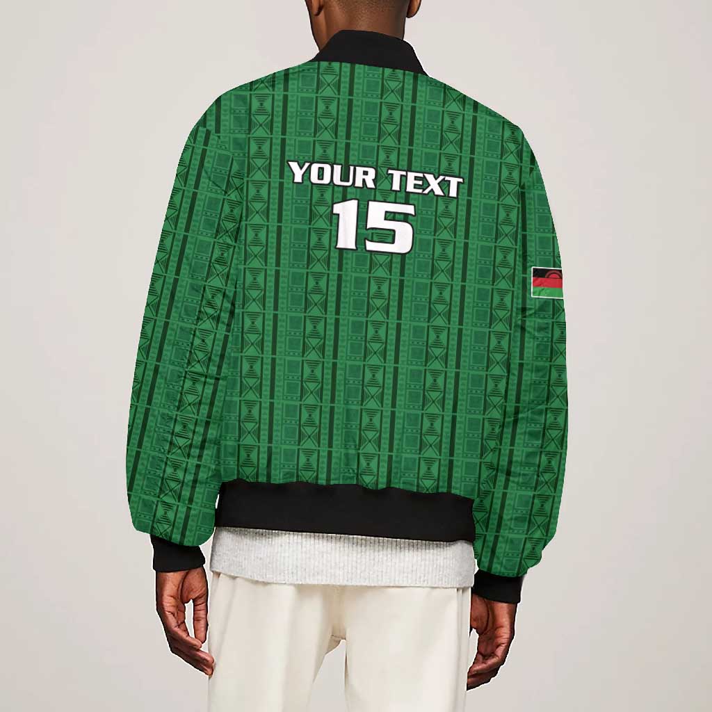 Custom Malawi Football Bomber Jacket Go Champions - Green - African Pride
