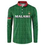 Custom Malawi Football Button Sweatshirt Come On Flames - Green