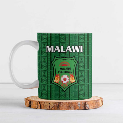 Custom Malawi Football Ceramic Mug Come On Flames - Green