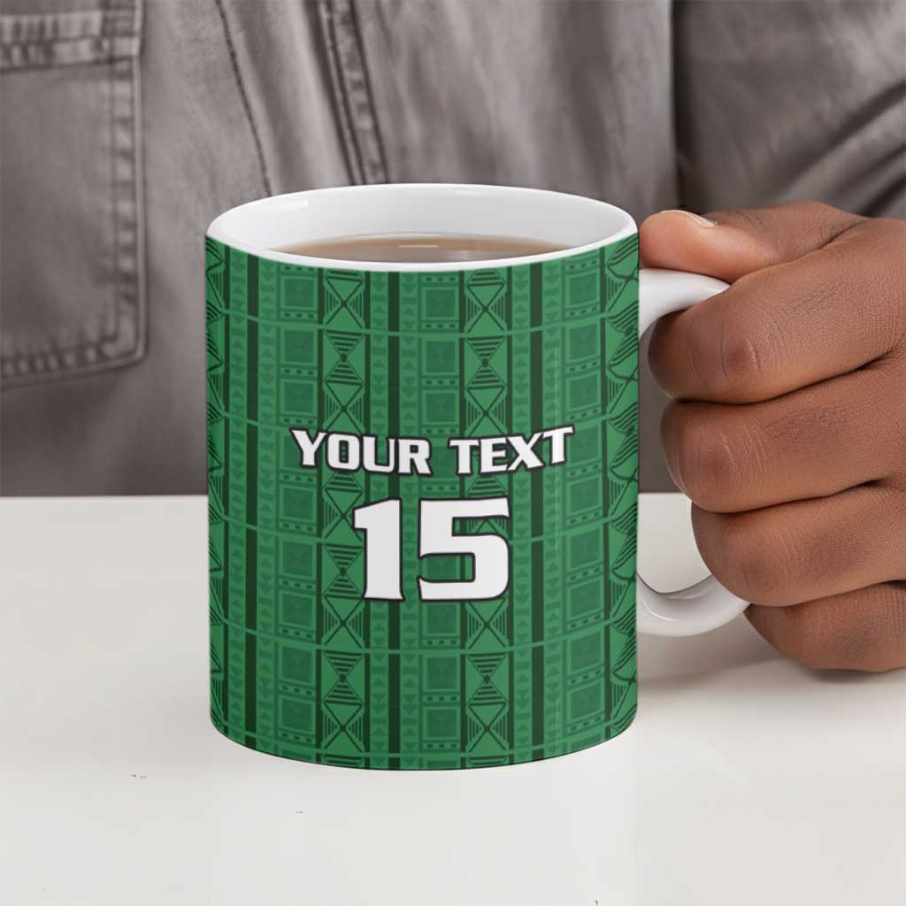 Custom Malawi Football Ceramic Mug Come On Flames - Green