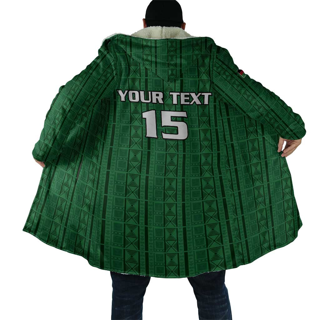 Custom Malawi Football Cloak Come On Flames - Green