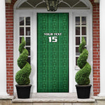 Custom Malawi Football Door Cover Come On Flames - Green