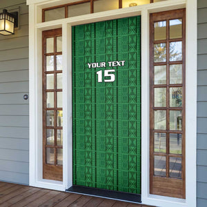 Custom Malawi Football Door Cover Come On Flames - Green