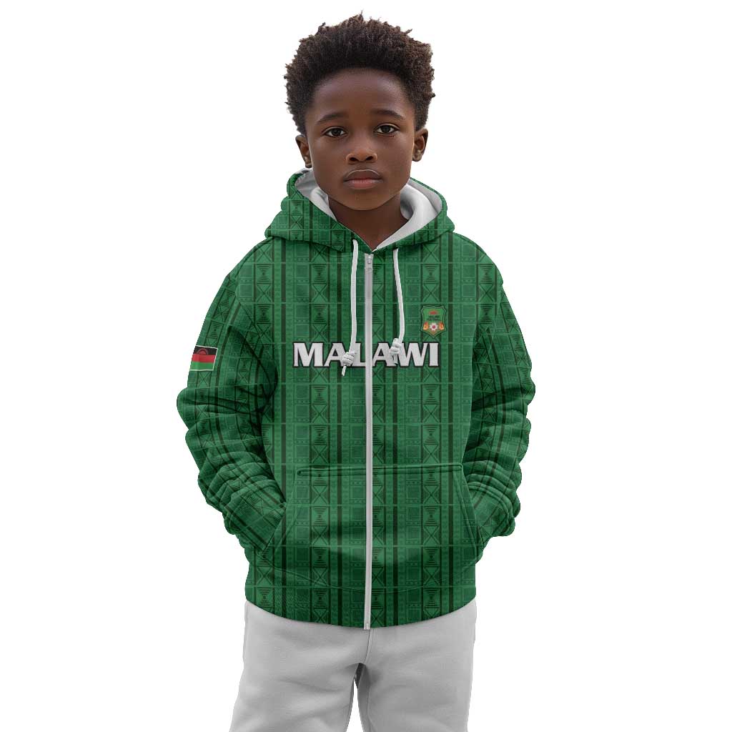 Custom Malawi Football Kid Hoodie Go Champions - Green - African Pride