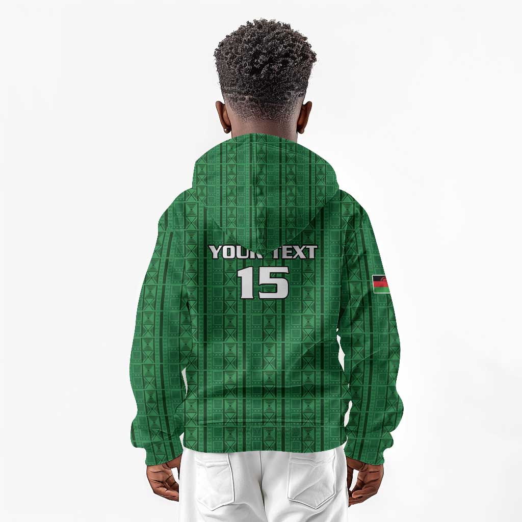 Custom Malawi Football Kid Hoodie Go Champions - Green - African Pride