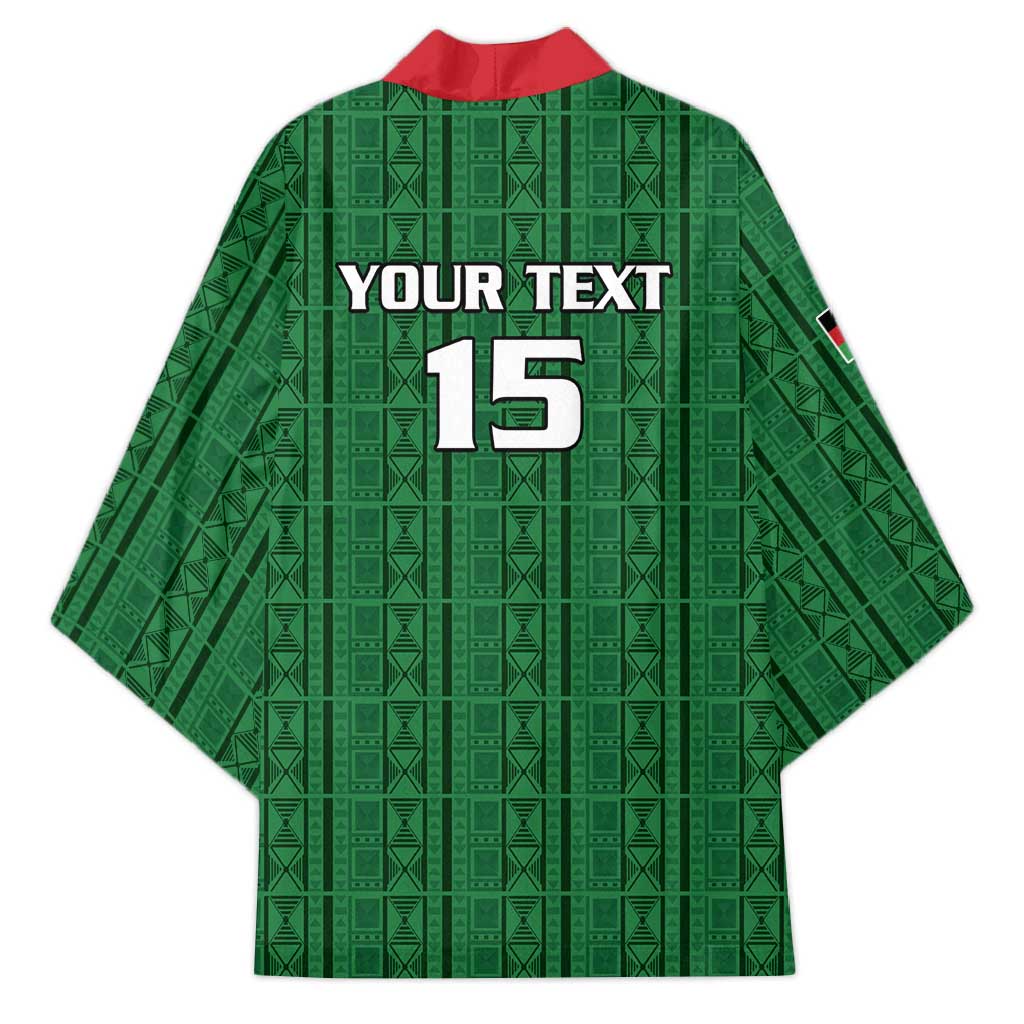 Custom Malawi Football Kimono Come On Flames - Green