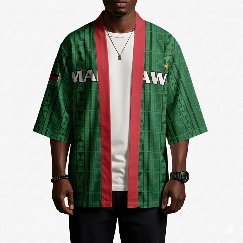 Custom Malawi Football Kimono Come On Flames - Green