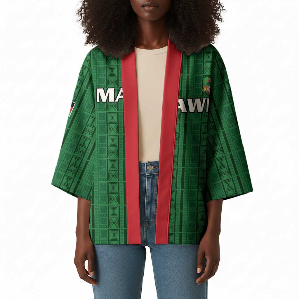 Custom Malawi Football Kimono Come On Flames - Green