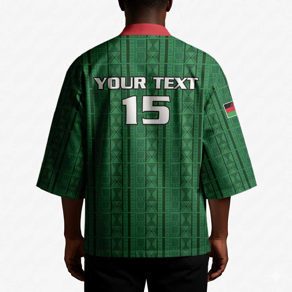 Custom Malawi Football Kimono Come On Flames - Green