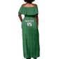 Custom Malawi Football Off Shoulder Maxi Dress Go Champions - Green - African Pride