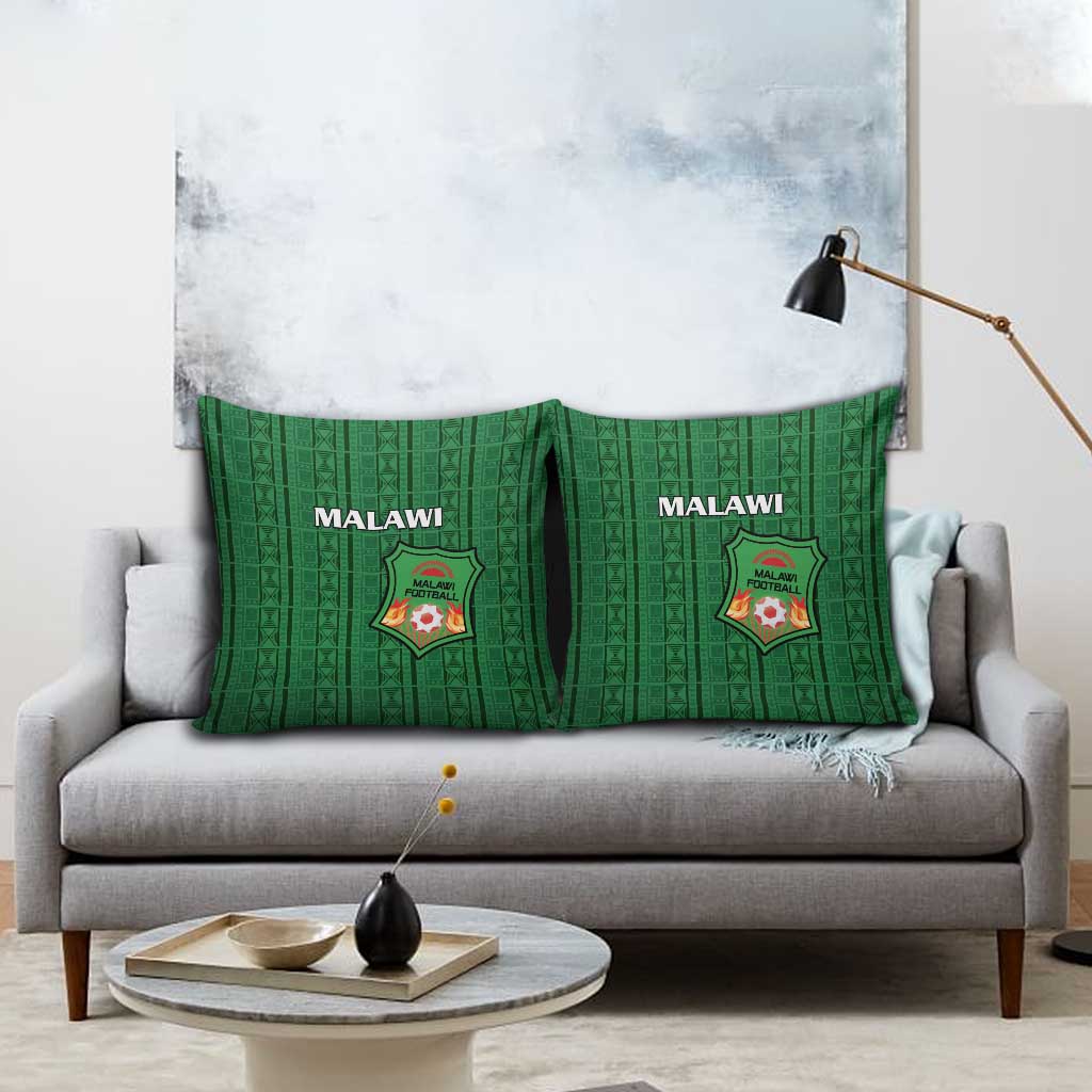 Malawi Football Pillow Cover Come On Flames - Green