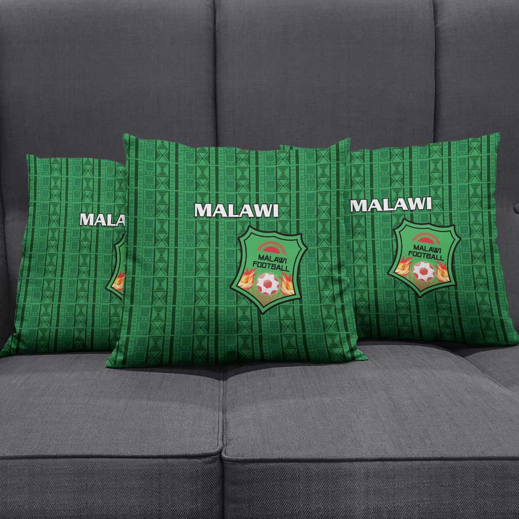 Malawi Football Pillow Cover Come On Flames - Green