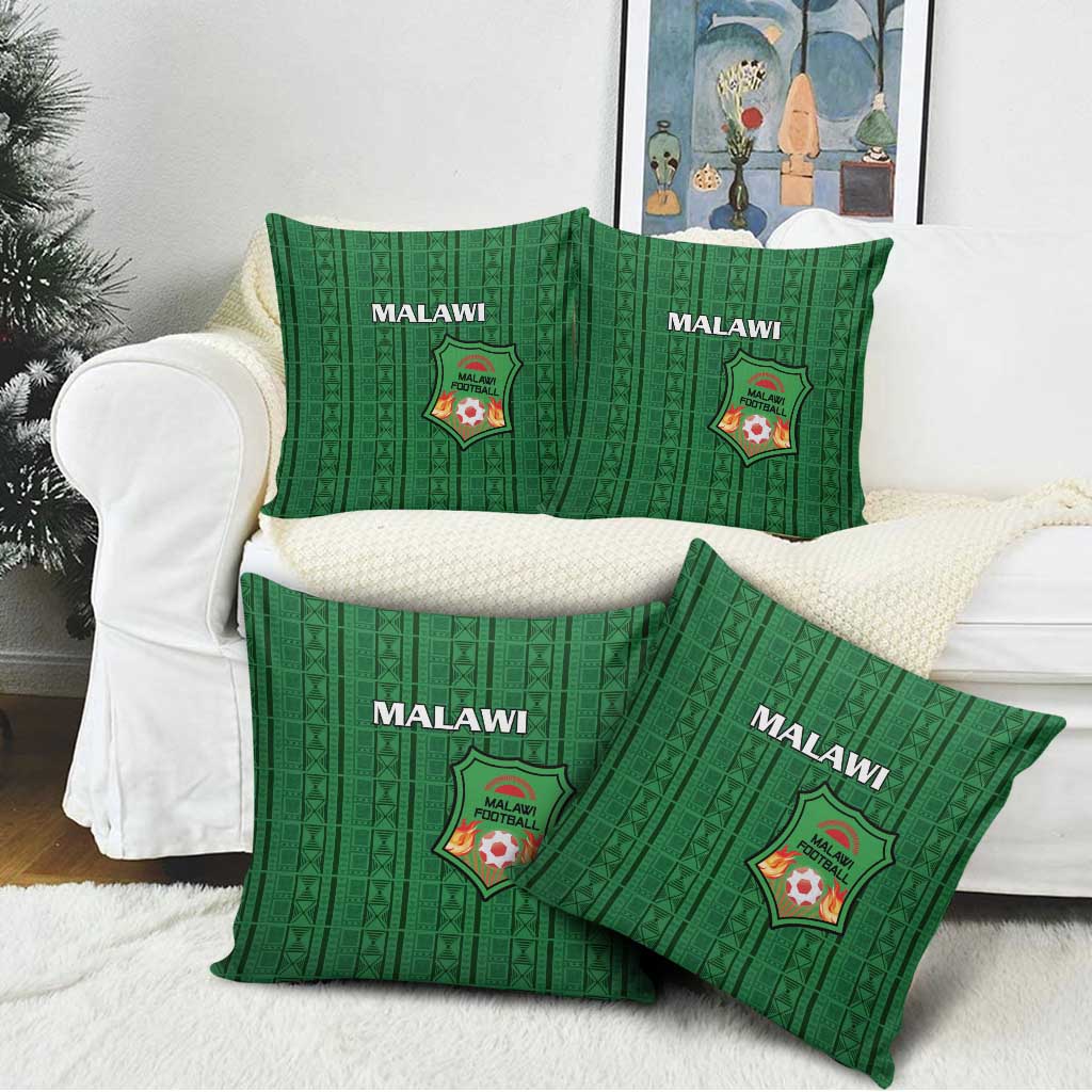 Malawi Football Pillow Cover Come On Flames - Green
