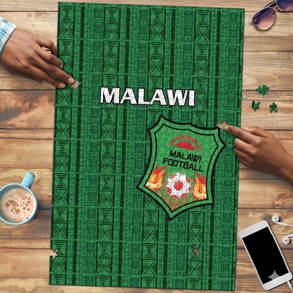Malawi Football Puzzle Come On Flames - Green