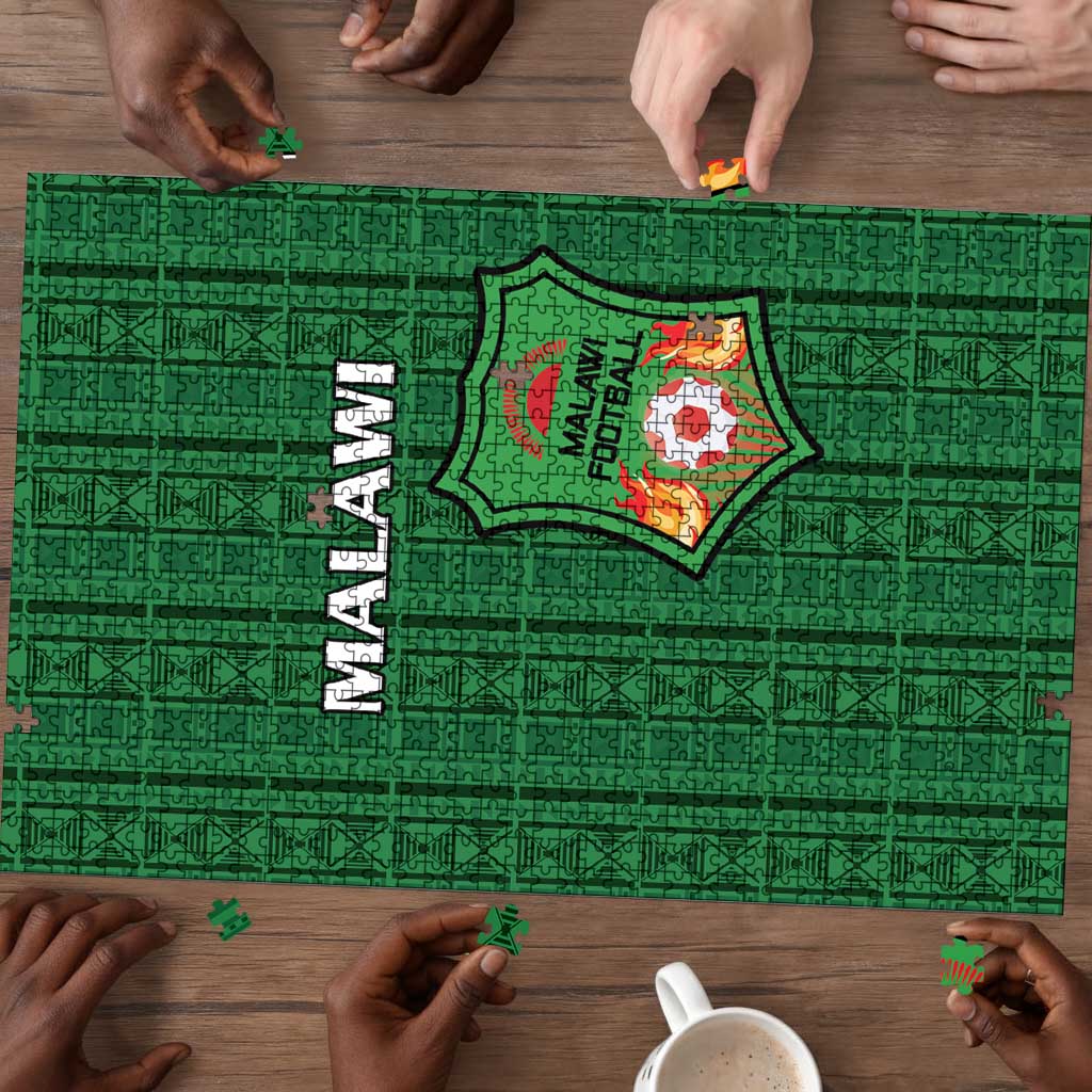 Malawi Football Puzzle Come On Flames - Green