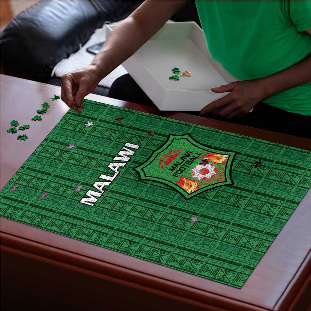 Malawi Football Puzzle Come On Flames - Green