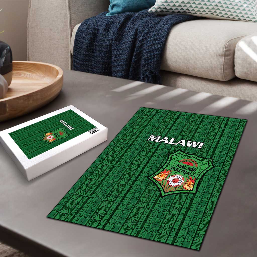 Malawi Football Puzzle Come On Flames - Green