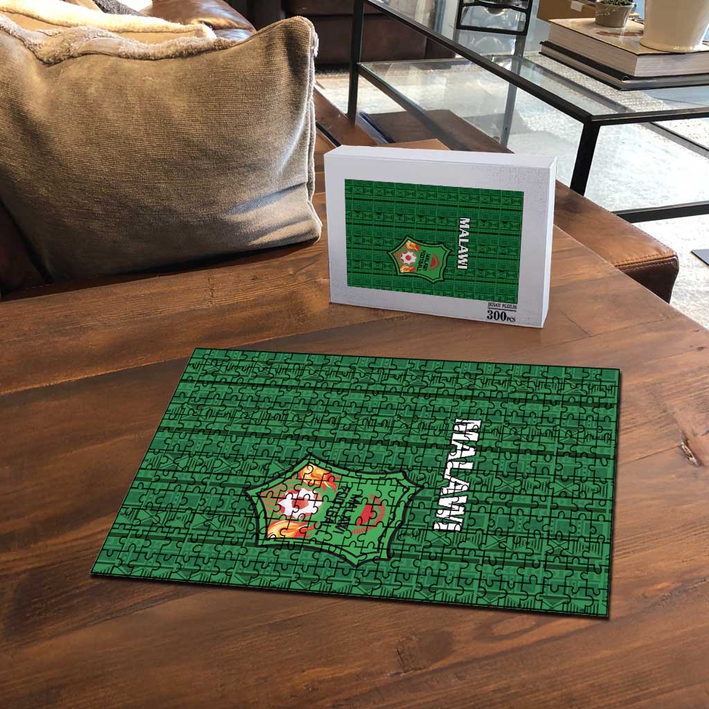 Malawi Football Puzzle Come On Flames - Green